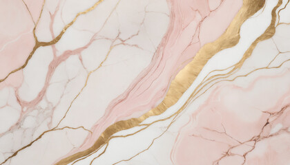Fototapeta premium A serene soft pink marble background with subtle white and gold veining