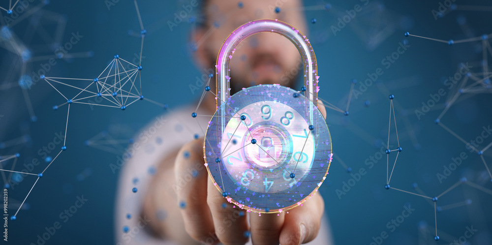 Poster certified guarantee approval or secure access system concept,
