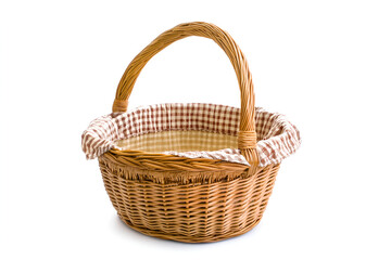 Obraz premium a wicker basket with a blanket 
