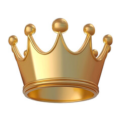 golden crown isolated on white
