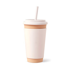 Take away coffee cup mockup, (front view). ai generative
