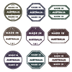 Set of Made In AUSTRALIA Labels Ready to use for Product Emblem