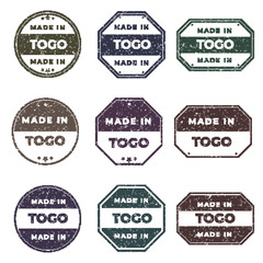 Obraz premium Set of Made In TOGO Labels Ready to use for Product Emblem