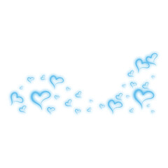 Hearts Confetti, bright colorful background, cute and fun decoration. Vector illustration for celebration, party, carnival, festive holiday and Your project.
