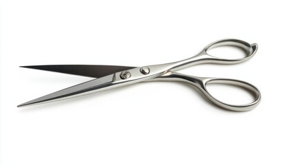 Obraz premium A pair of stylish scissors with ergonomic handles, isolated on a white background