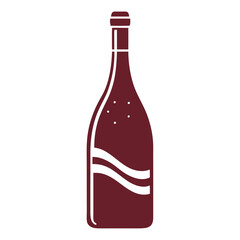 Minimalist wine silhouette vector illustration design
