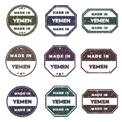 Obraz premium Set of Made In YEMEN Labels Ready to use for Product Emblem