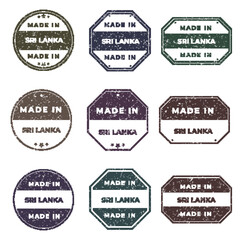 Obraz premium Set of Made In SRI LANKA Labels Ready to use for Product Emblem