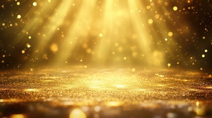 A glowing golden background with soft lighting, offering a luxurious and celebratory feel for banners or product showcases.