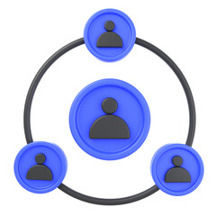Innovation and Business 3D icon concept. 3d illustration of Business Networking