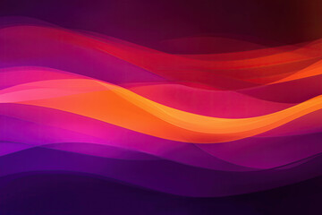 Naklejka premium Abstract vibrant waves in shades of purple and orange A colorful abstract design featuring vibrant waves in deep purple and bright orange tones, creating a bold and dynamic visual effect.