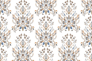 Paisley ethnic patterns design.Oriental ethnic seamless pattern traditional background Design for carpet,wallpaper,clothing,wrapping,batik, fabric,Vector illustration embroidery style.