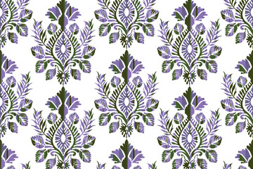 Paisley ethnic patterns design.Oriental ethnic seamless pattern traditional background Design for carpet,wallpaper,clothing,wrapping,batik, fabric,Vector illustration embroidery style.