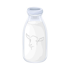 Illustration of milk bottle 