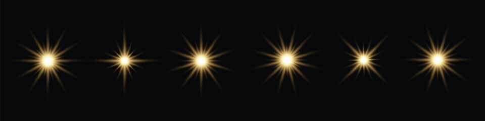 Fototapeta premium Beautiful Shiny Lights Isolated on Dark Background