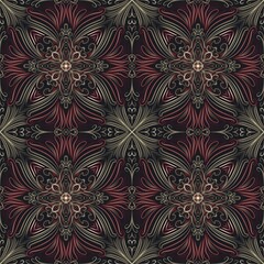 Luxury seamless pattern with flowers