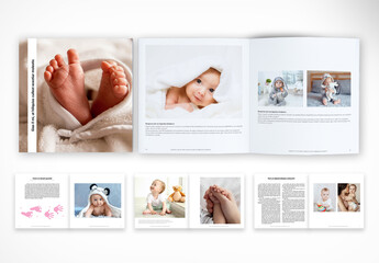 Clean and Minimalist Baby Album Design