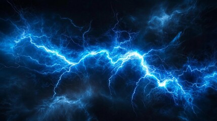 A blue sky with lightning bolts