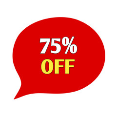 Discount Sale Banner Promotion Template Design. 75% off