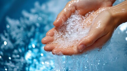 Fototapeta premium washing hands with water