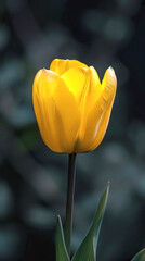 Naklejka premium a beautiful yellow tulip