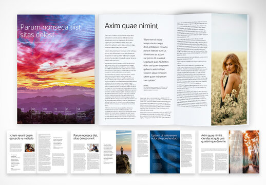 Stunning Visual Magazine Layout Template