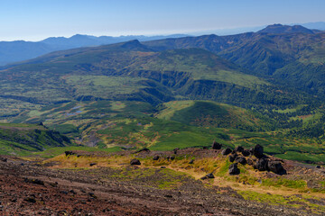 Obraz premium 大雪山旭岳登山 紅葉の日本百名山 北海道の絶景