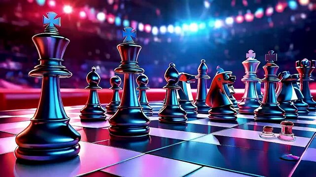 chess pieces on a board