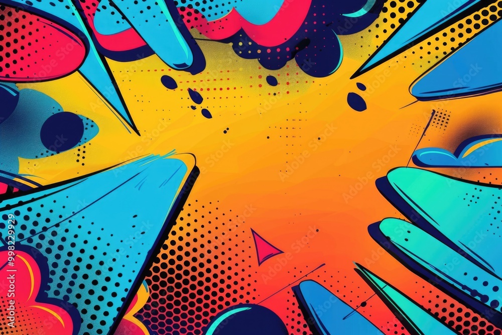 Poster A vibrant and dynamic abstract background with a burst of color, ideal for use in designs where creativity is key