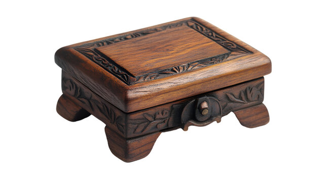 a wooden box with a handle

