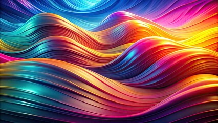 Fototapeta premium A lively abstract backdrop with fluid waves and gradient transitions, ideal for contemporary digital designs, providing an engaging and dynamic visual experience for viewers.