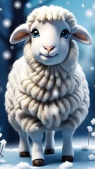 sheep with background