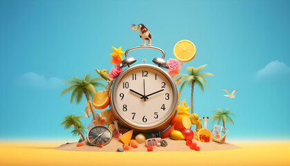 summer time concept to translate clocks