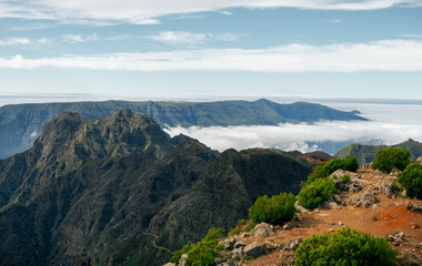 Breathtaking Mountain Landscape on Madeira Island in Portugal