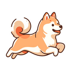 Shiba vector and illustration.