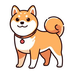 Shiba vector and illustration.