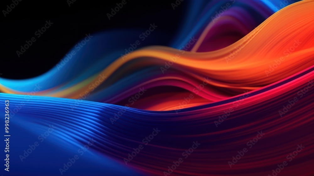 Canvas Prints Abstract Swirling Multicolored Lines