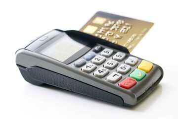 A credit card resting on top of a calculator, with a hint of financial importance