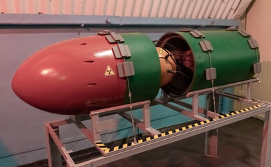 nuclear bomb at a Russian secret military base bunker