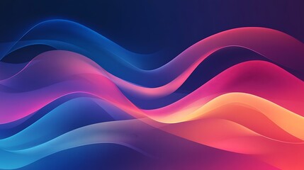 Obraz premium Abstract waves in vibrant colors creating a dynamic flow.