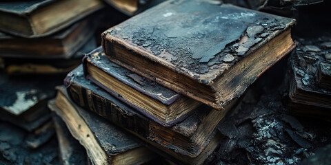 Erased History: Burned books, deleted files, forgotten memories.