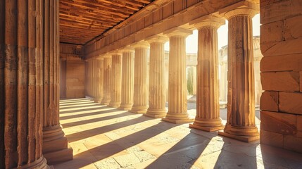 Greek temple, historic photo