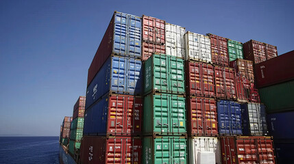 Fototapeta premium container cargo freight ship
