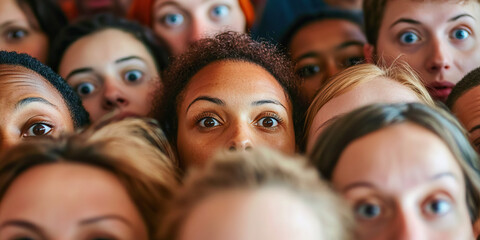 Fearful Crowd: Hiding faces, furtive glances, whispered rumors.