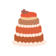 a simple wedding cake.eps