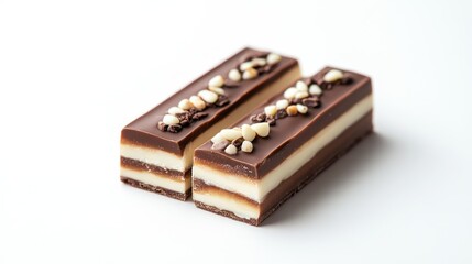 Two Chocolate Bars with White Chocolate and Sprinkles