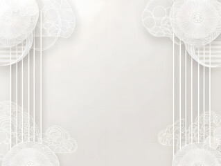 Elegant Minimalist Abstract White Background with Geometric Patterns