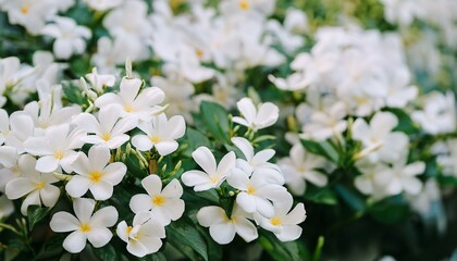 Close-up of blooming white flowers outdoors.