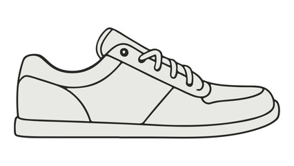 simple sneaker illustration in vector