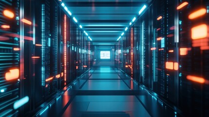 Fototapeta premium Server Room Interior